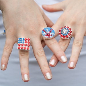 Bling rings for Fourth of July